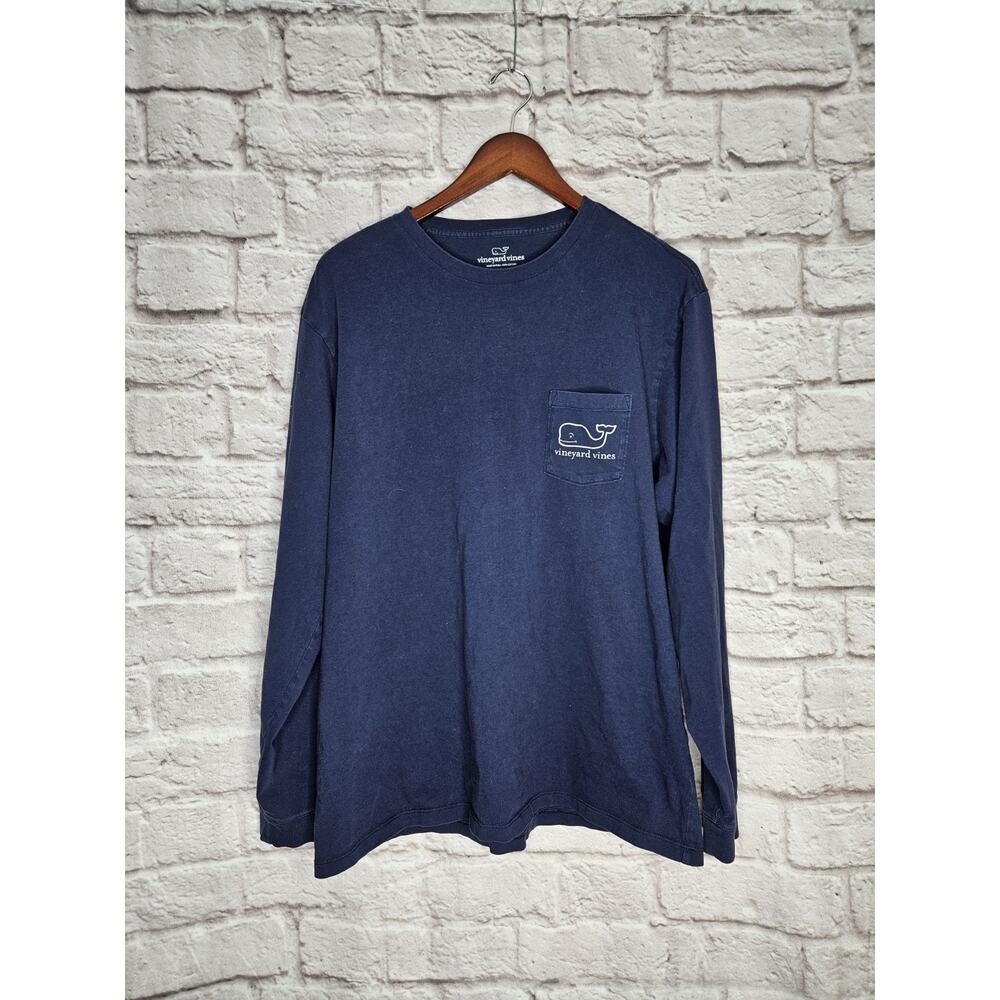 Vineyard Vines Men's Large T Shirt Long Sleeve Whale Santa Hat